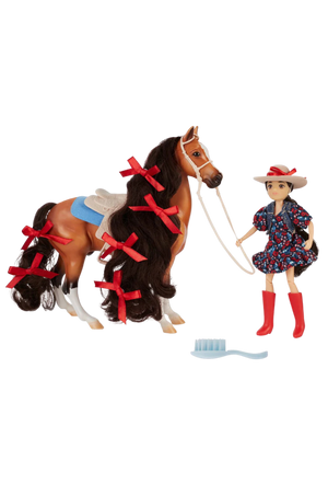 Western Rider and Brushable Horse Set