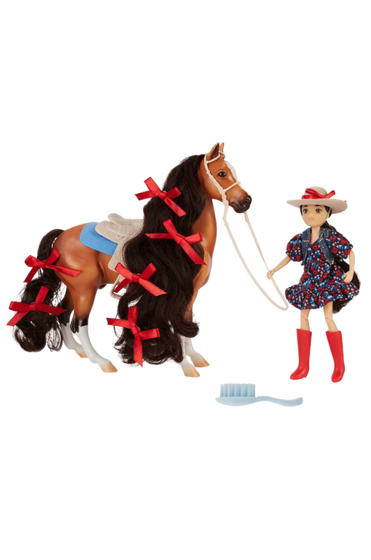 Western Rider and Brushable Horse Set