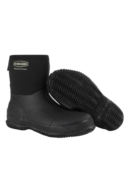 Black rubber boots, Mudruckers