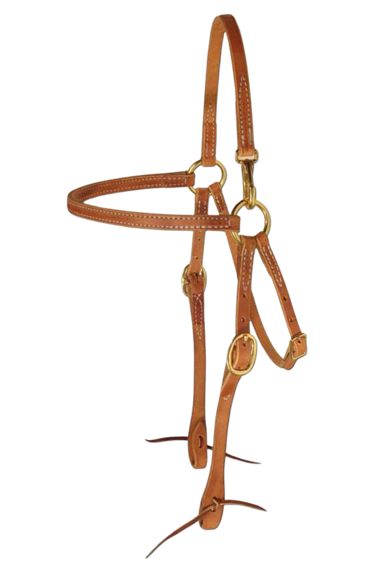 Mule Headstall W/ Snap At Crown