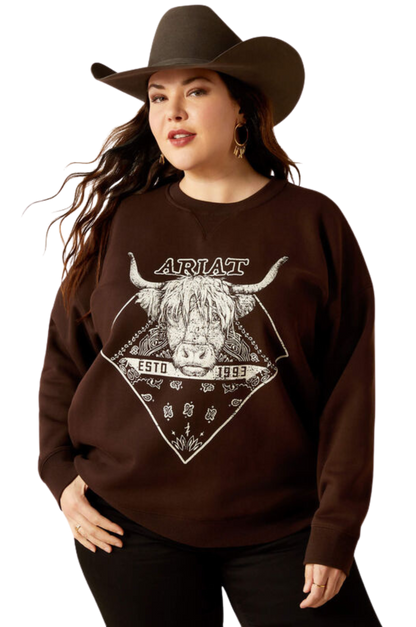 ARIAT TAURUS OVERSIZED CREW SWEATSHIRT