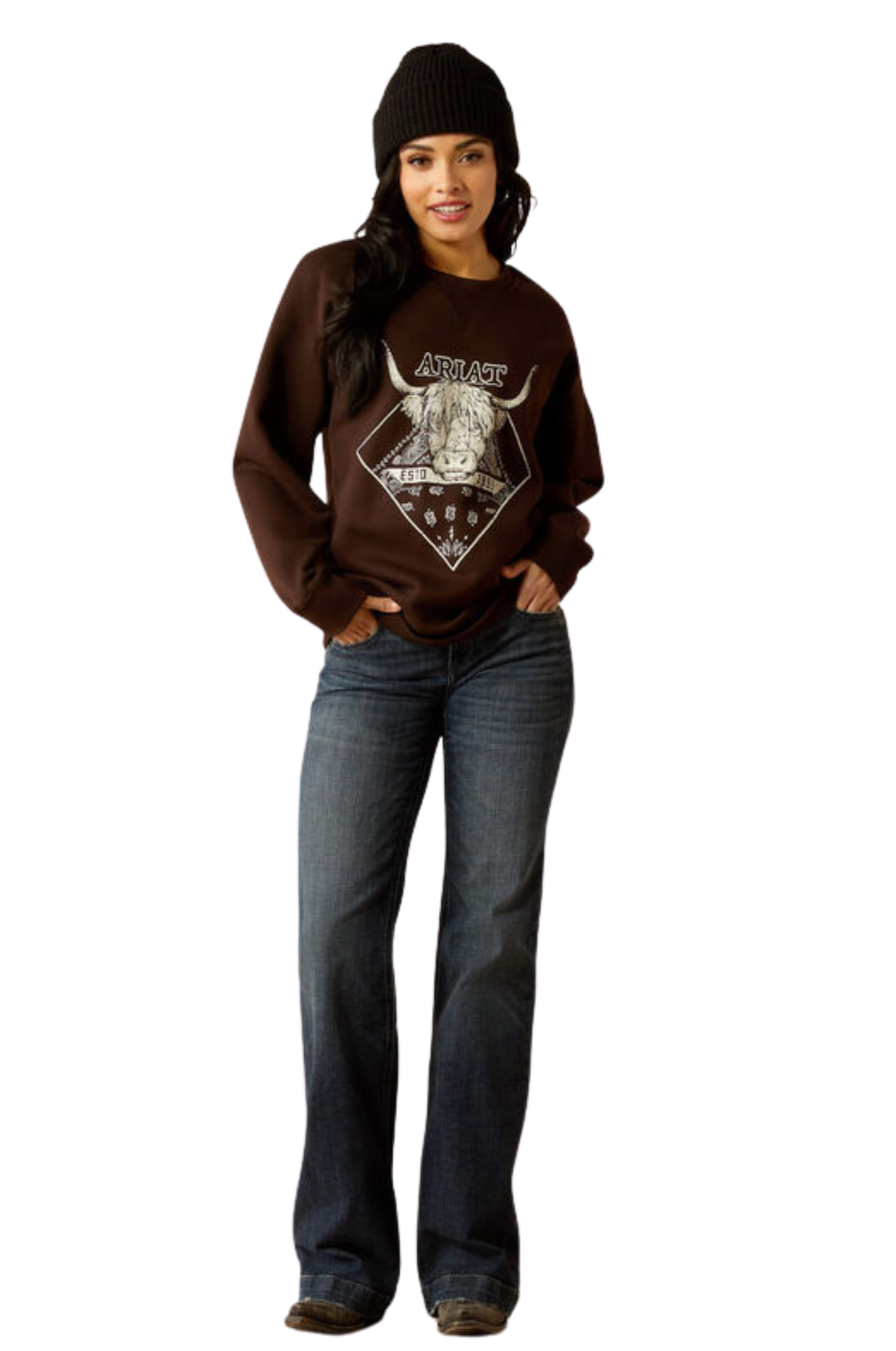 ARIAT TAURUS OVERSIZED CREW SWEATSHIRT