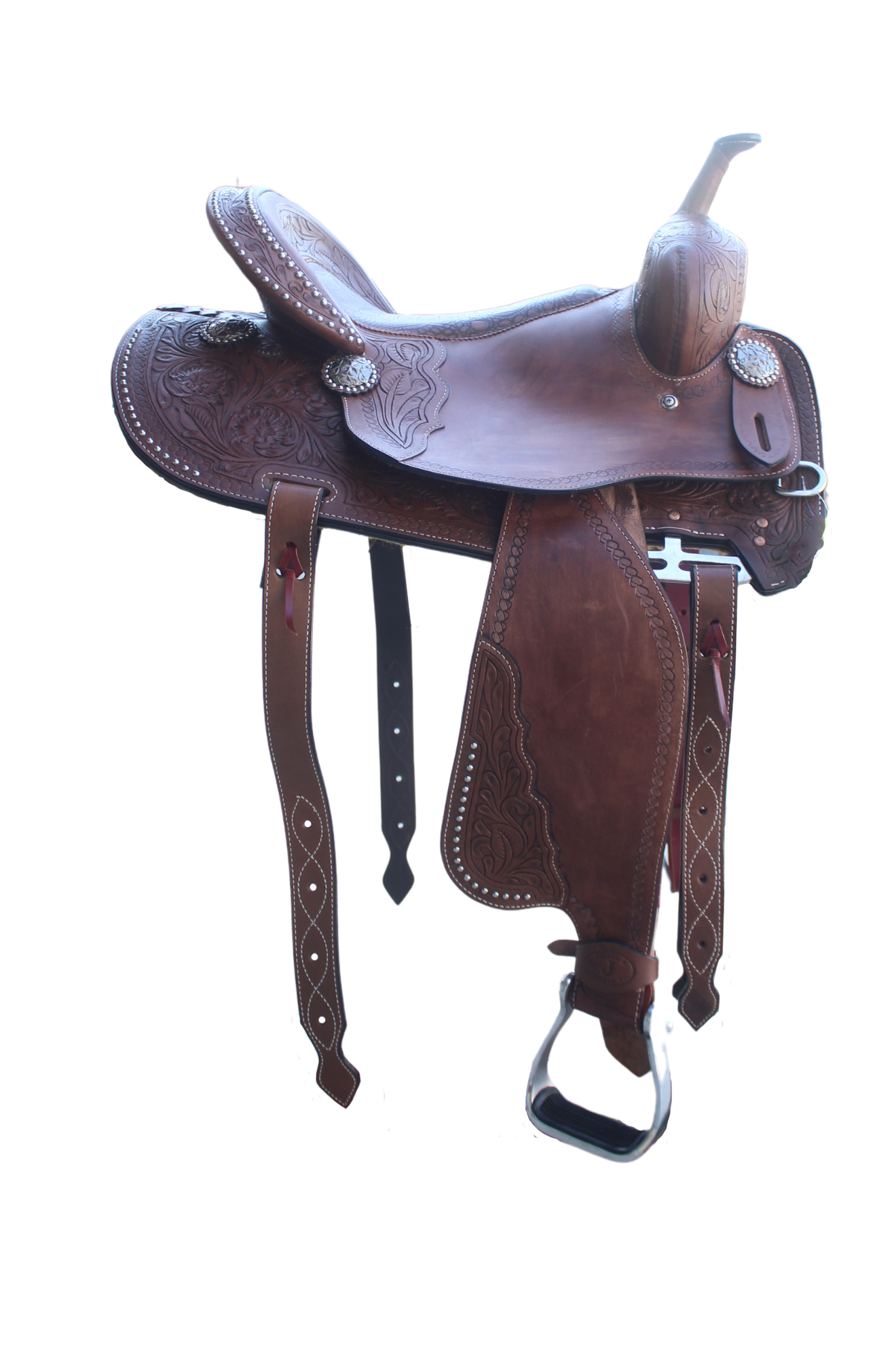 CIRCLE J BARREL SADDLE W/INLAY SEAT