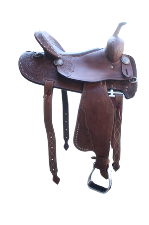 Circle J Barrel Saddle W/Inlay Seat
