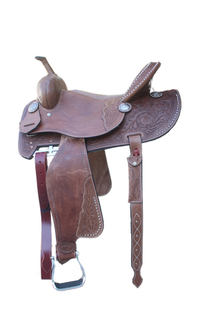 Circle J Barrel Saddle W/Inlay Seat