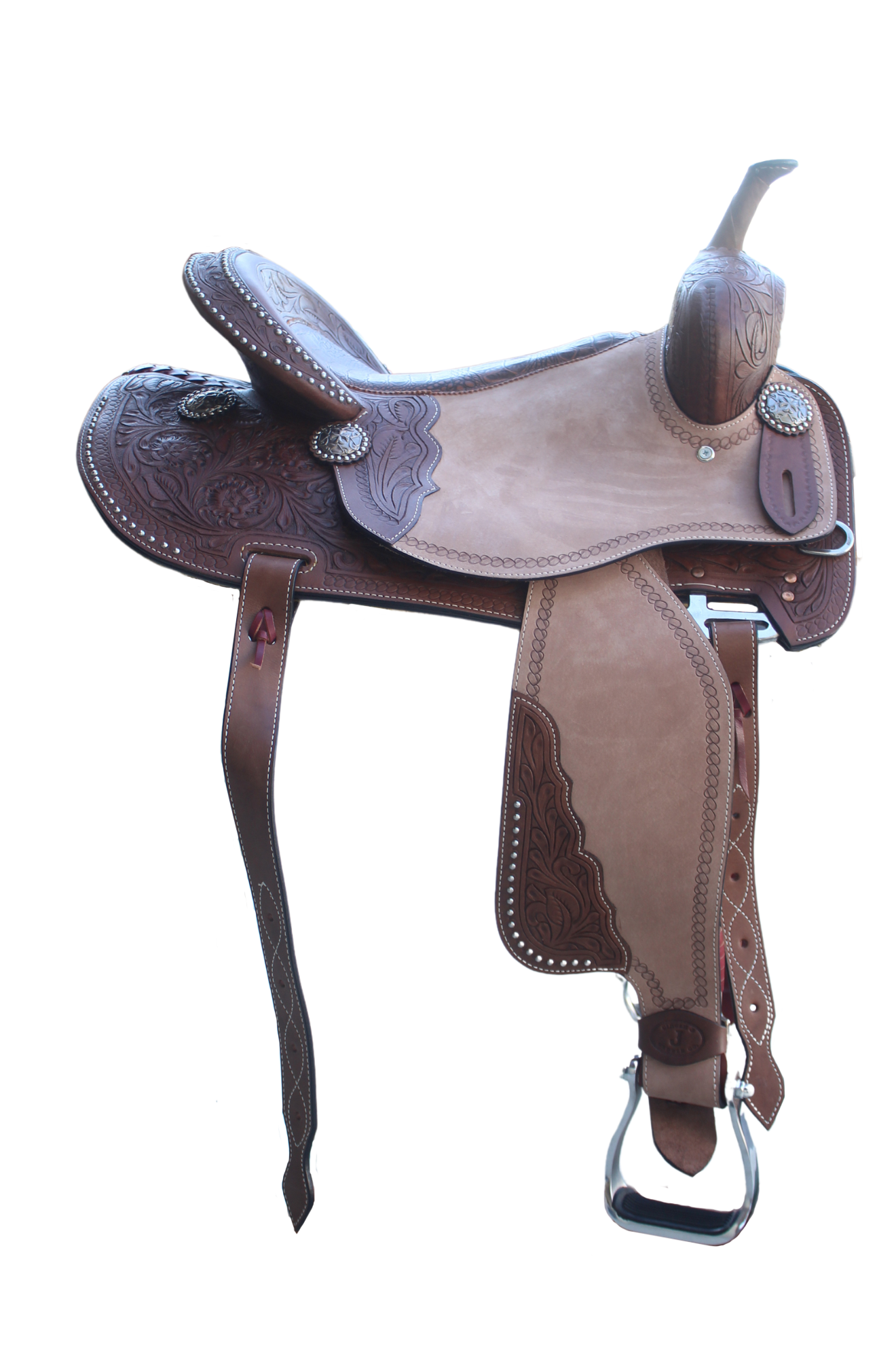 CIRCLE J BARREL SADDLE W/INLAY SEAT