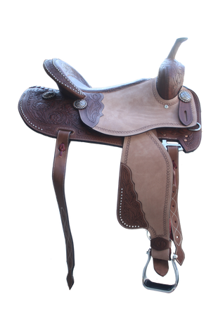 Circle J Barrel Saddle W/Inlay Seat