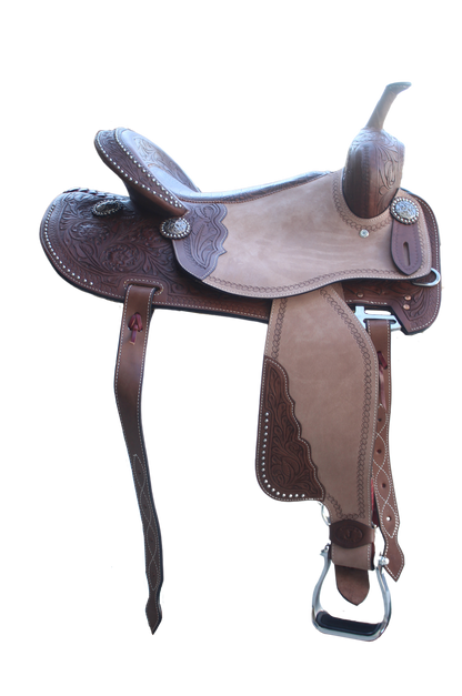 CIRCLE J BARREL SADDLE W/INLAY SEAT