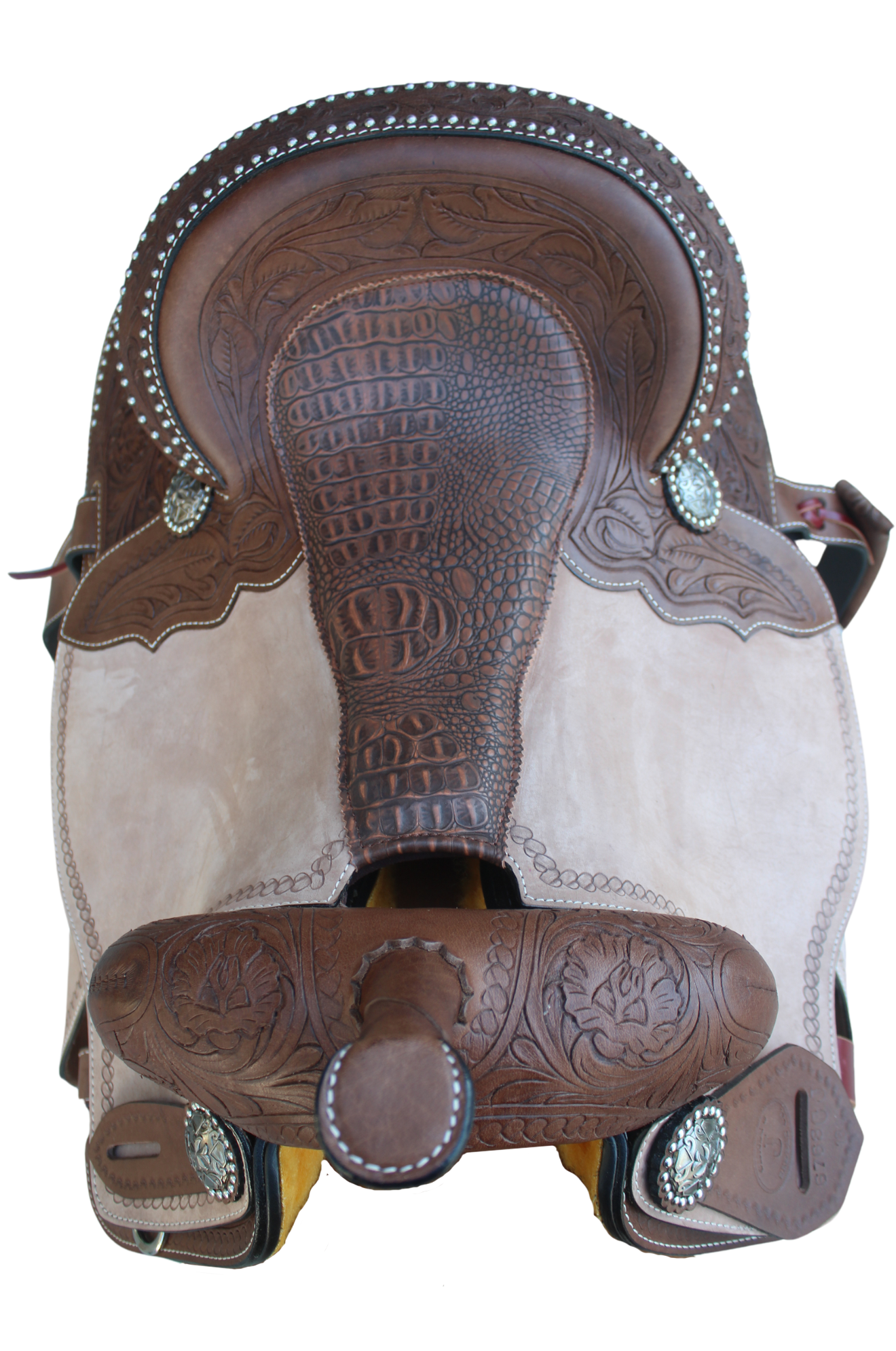 CIRCLE J BARREL SADDLE W/INLAY SEAT