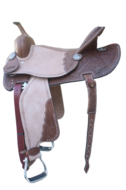 CIRCLE J BARREL SADDLE W/INLAY SEAT