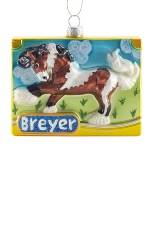 Breyer horse ornament with a horse design on a white background